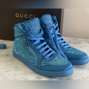 Authentic Gucci Swarovski high top sneakers!